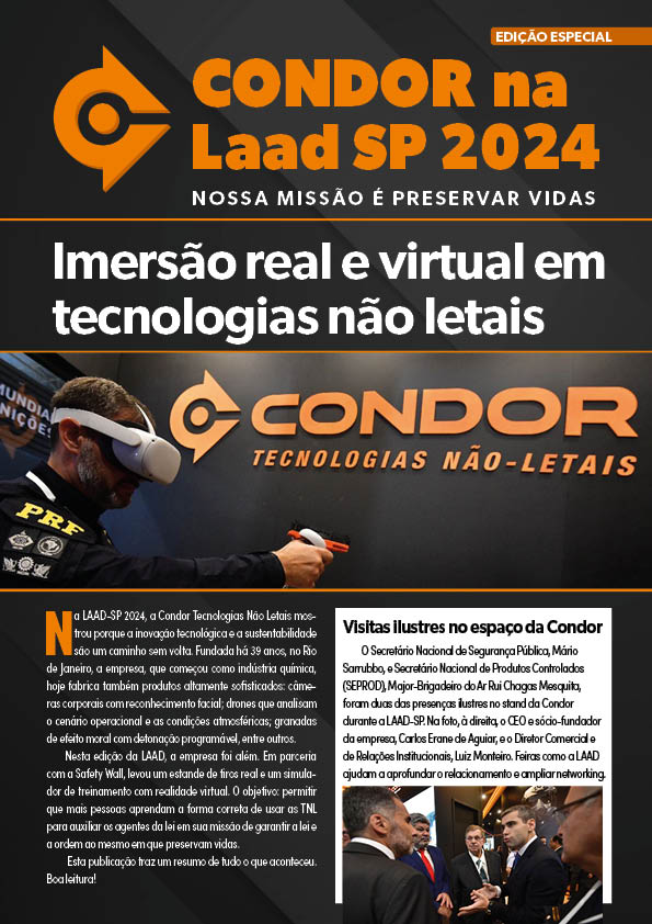 Informativo sobre a participação da Condor Tecnologias Não Letais na LAAD-SP 2024